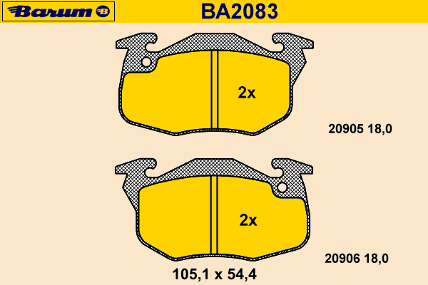 Brake Pad Set, disc brake BA2083