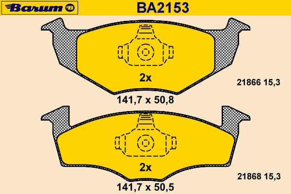 Brake Pad Set, disc brake BA2153