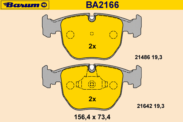 Brake Pad Set, disc brake BA2166