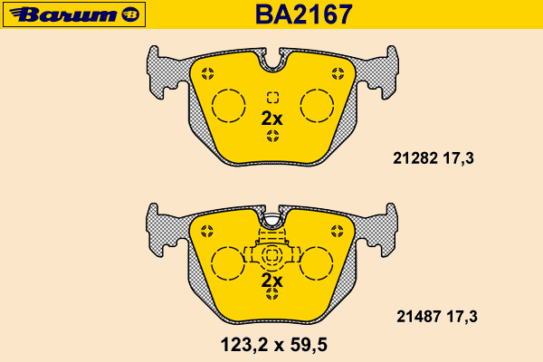 Brake Pad Set, disc brake BA2167