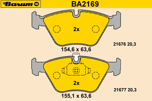 Brake Pad Set, disc brake BA2169