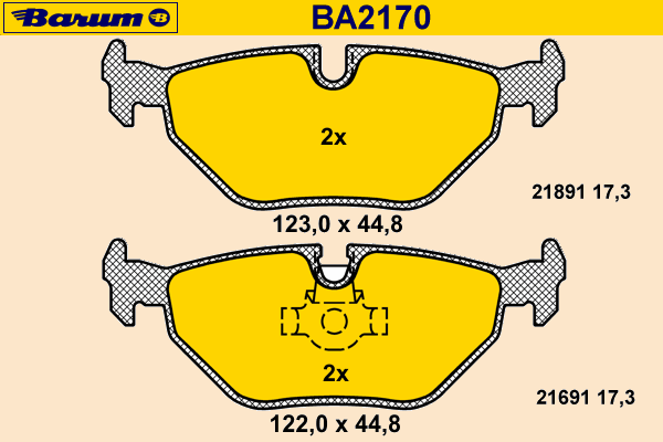 Bremsbelagsatz, Scheibenbremse BA2170