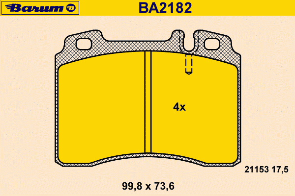 Brake Pad Set, disc brake BA2182