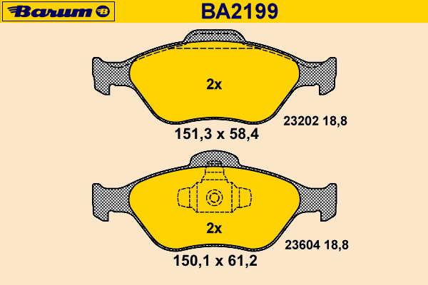 Brake Pad Set, disc brake BA2199