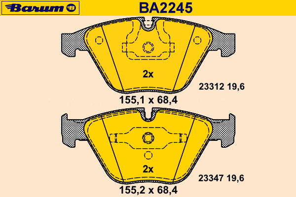 Brake Pad Set, disc brake BA2245
