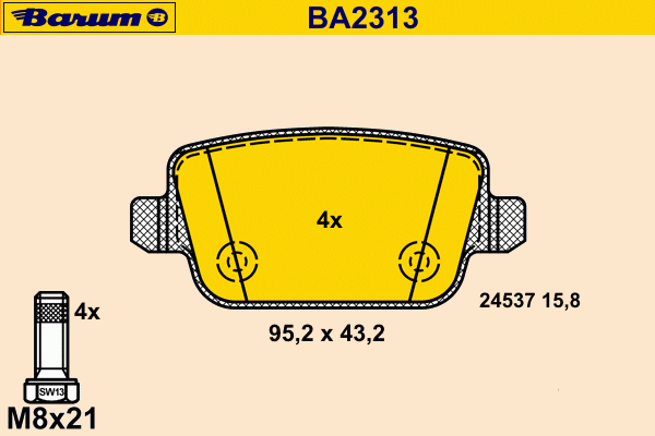 Brake Pad Set, disc brake BA2313