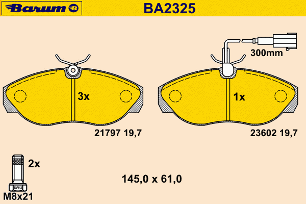 Brake Pad Set, disc brake BA2325