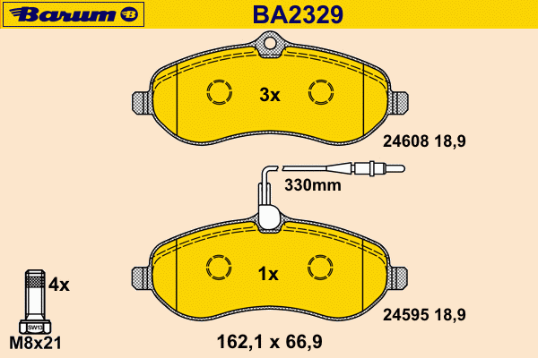 Brake Pad Set, disc brake BA2329