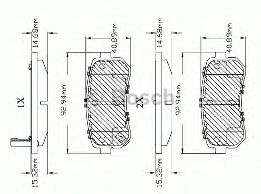 Комплект тормозных колодок, дисковый тормоз F 03B 150 161