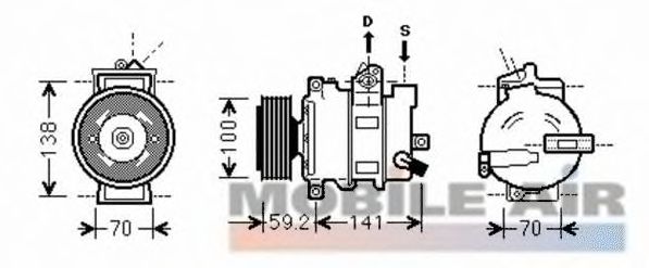 Compressor, airconditioning 0300K329