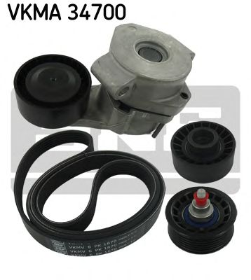 Water Pump + V-Ribbed Belt Kit VKMC 34700
