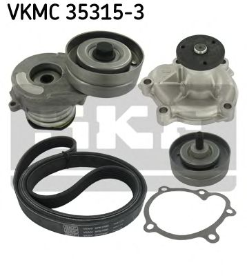 Water Pump + V-Ribbed Belt Kit VKMC 35315-3