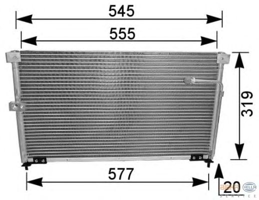 Condenser, air conditioning 8FC 351 036-301