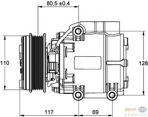 Compressor, airconditioning 8FK 351 109-201
