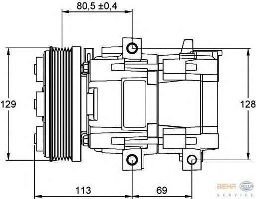 Compressor, airconditioning 8FK 351 113-241