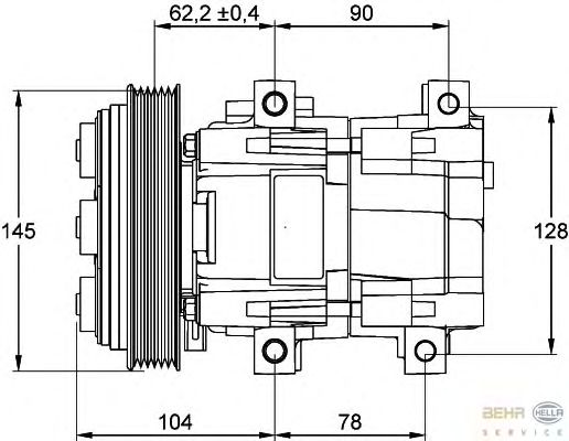 Compressor, airconditioning 8FK 351 113-361