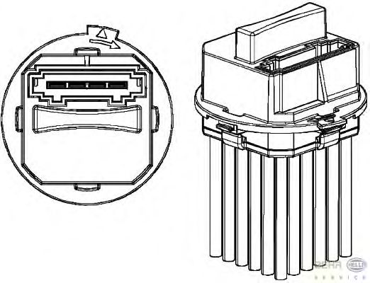 Resistor, interior blower 5HL 351 321-321