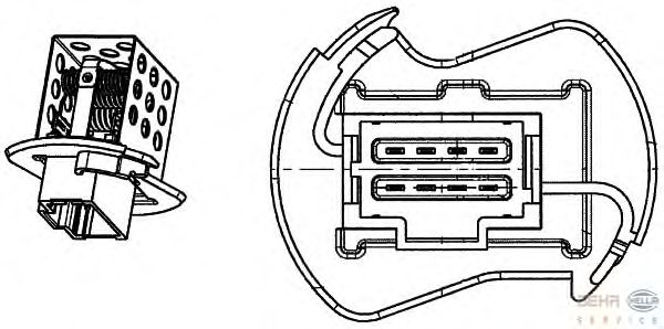 Resistor, interior blower 9ML 351 332-251
