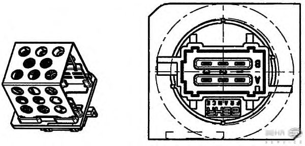 Resistor, interior blower 9ML 351 332-261
