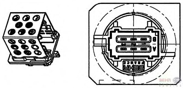 Resistor, interior blower 9ML 351 332-271