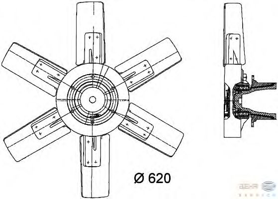 Fan, radiator 8MV 376 730-281