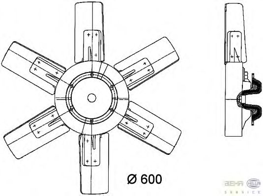 Fan, radiator 8MV 376 730-791