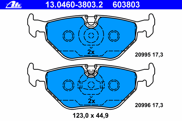 Kit de plaquettes de frein, frein à disque 13.0460-3803.2