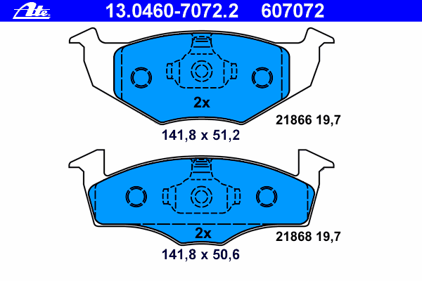 Brake Pad Set, disc brake 13.0460-7072.2