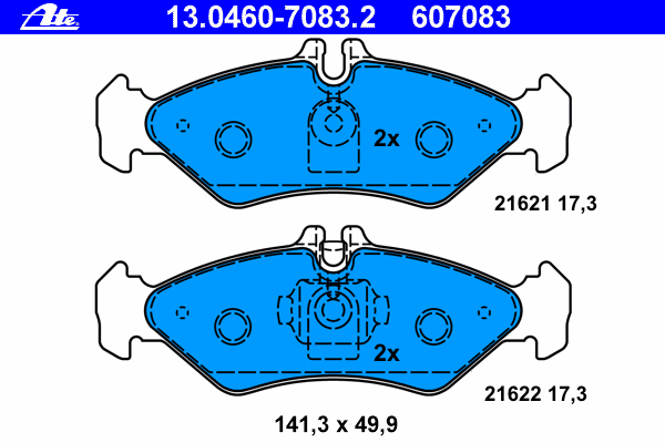 Brake Pad Set, disc brake 13.0460-7083.2