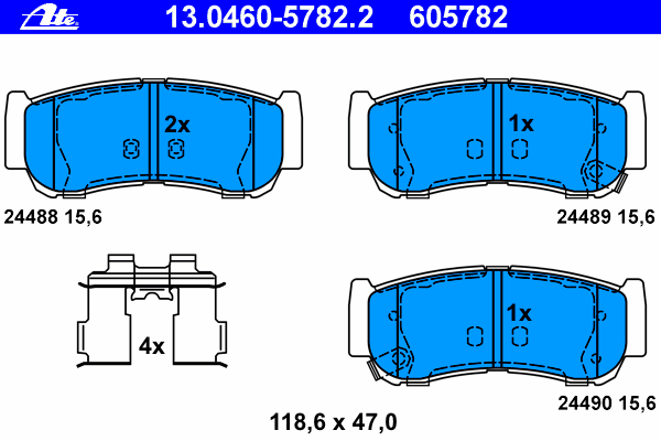 Brake Pad Set, disc brake 13.0460-5782.2