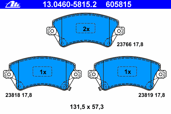 Brake Pad Set, disc brake 13.0460-5815.2