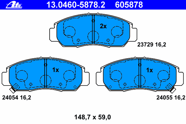 Brake Pad Set, disc brake 13.0460-5878.2