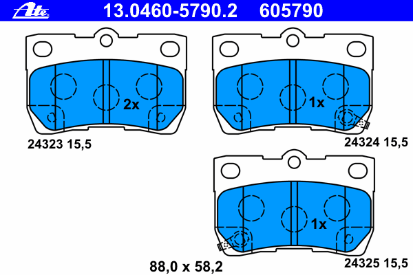 Brake Pad Set, disc brake 13.0460-5790.2