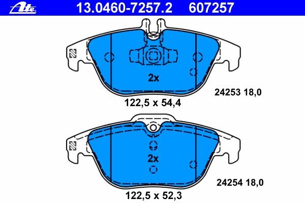 Brake Pad Set, disc brake 13.0460-7257.2