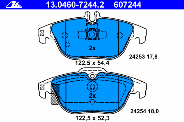 Brake Pad Set, disc brake 13.0460-7244.2
