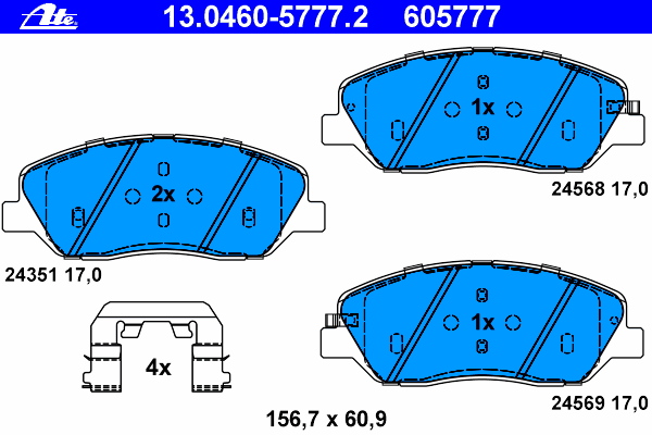 Brake Pad Set, disc brake 13.0460-5777.2
