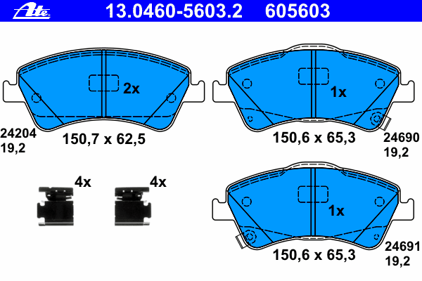Brake Pad Set, disc brake 13.0460-5603.2