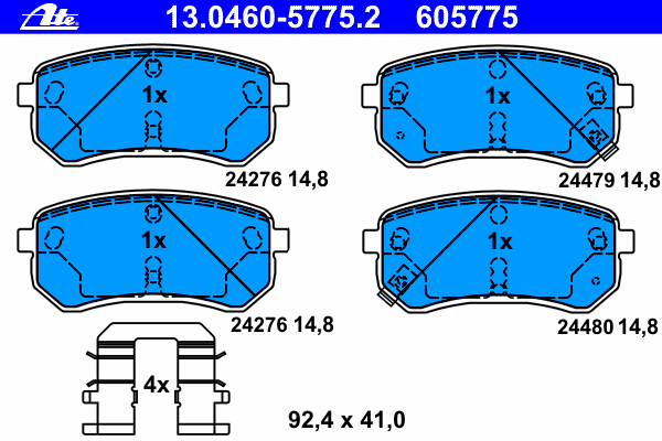 Brake Pad Set, disc brake 13.0460-5775.2