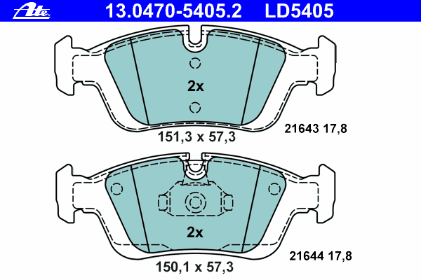 Brake Pad Set, disc brake 13.0470-5405.2
