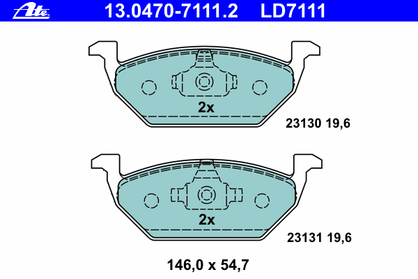 Brake Pad Set, disc brake 13.0470-7111.2