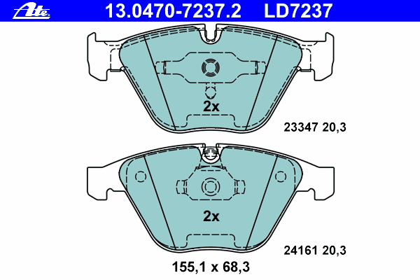 Brake Pad Set, disc brake 13.0470-7237.2
