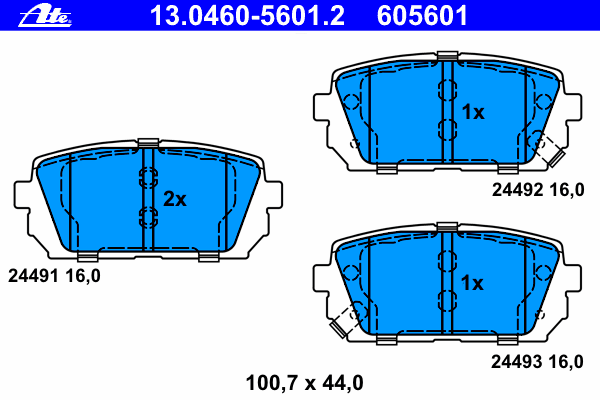 Brake Pad Set, disc brake 13.0460-5601.2