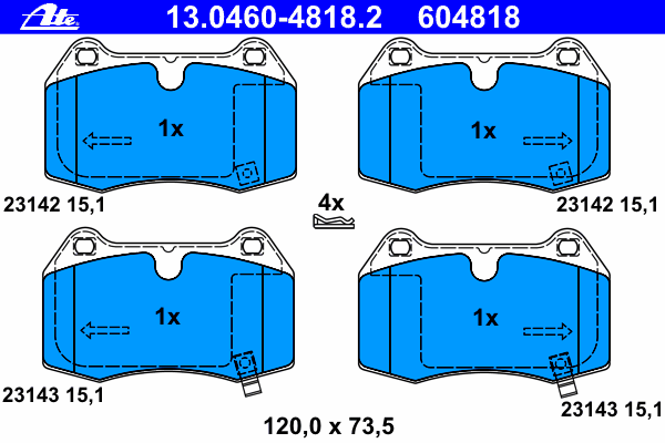 Brake Pad Set, disc brake 13.0460-4818.2