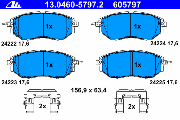 Brake Pad Set, disc brake 13.0460-5797.2