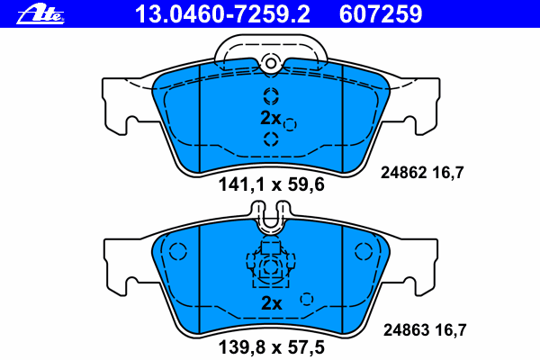 Brake Pad Set, disc brake 13.0460-7259.2