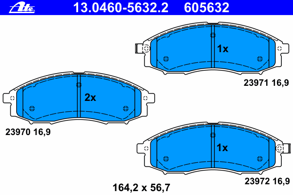 Kit de plaquettes de frein, frein à disque 13.0460-5632.2