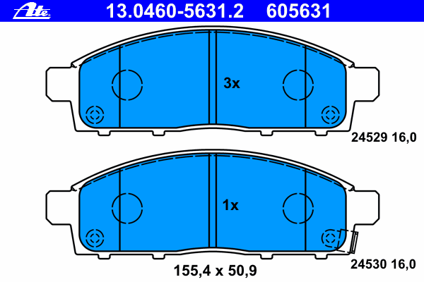 Brake Pad Set, disc brake 13.0460-5631.2