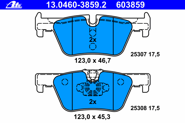 Brake Pad Set, disc brake 13.0460-3859.2