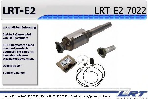 Retrofit Kit, catalytic converter LRT-E2-7022
