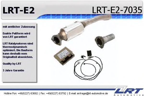 Retrofit Kit, catalytic converter LRT-E2-7035